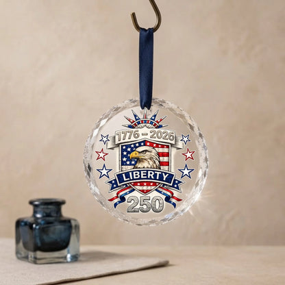 Liberty 250 Years Patriotic Ornament 1776 2026 US Bald Eagle SKU003