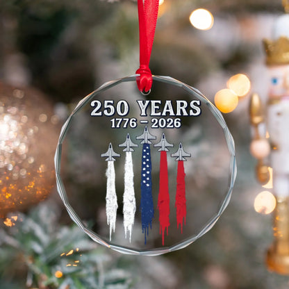 250 Years 1776-2026 Ornament Jet Air Show Smoke Trails- SKU027