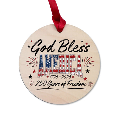 God Bless America 250 Years of Freedom Ornament Fireworks - SKU021