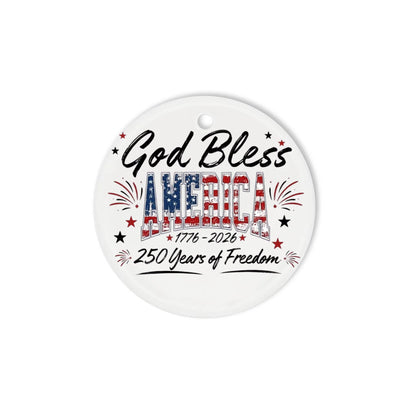 God Bless America 250 Years of Freedom Ornament Fireworks - SKU021