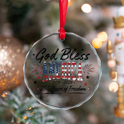 God Bless America 250 Years of Freedom Ornament Fireworks - SKU021