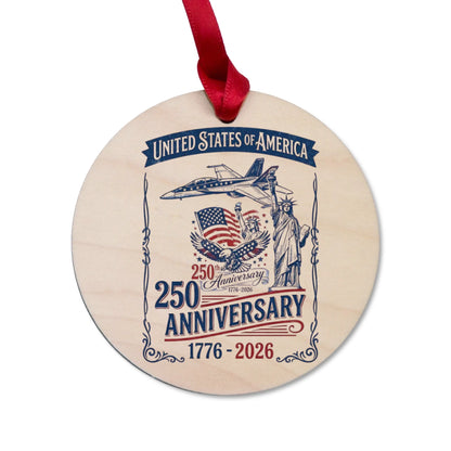USA 250th Anniversary Ornament Statue of Liberty Jet Eagle - SKU018