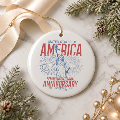 United States of America Semiquincentennial Anniversary Ornament - SKU016