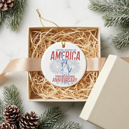 United States of America Semiquincentennial Anniversary Ornament - SKU016