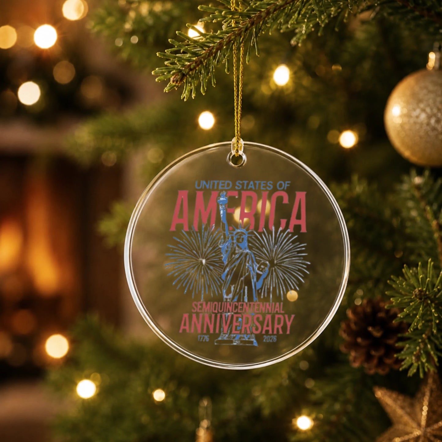 United States of America Semiquincentennial Anniversary Ornament - SKU016