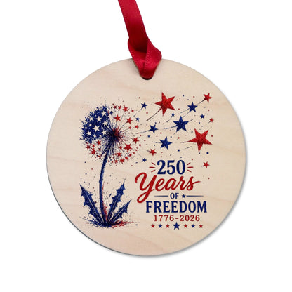 250 Years of Freedom Dandelion Ornament Patriotic Stars Decor - SKU015