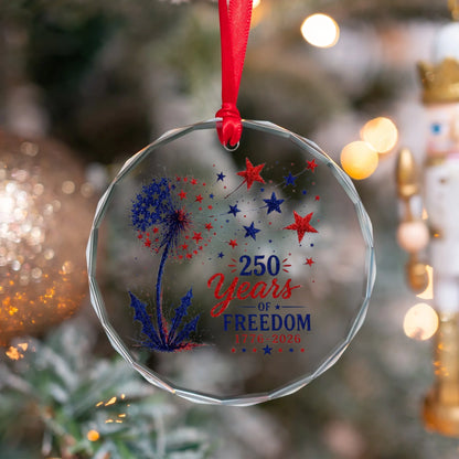 250 Years of Freedom Dandelion Ornament Patriotic Stars Decor - SKU015