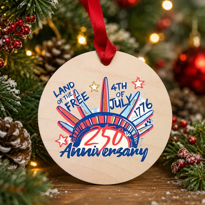 4th of July 250th Anniversary Ornament Statue of Liberty USA -SKU007