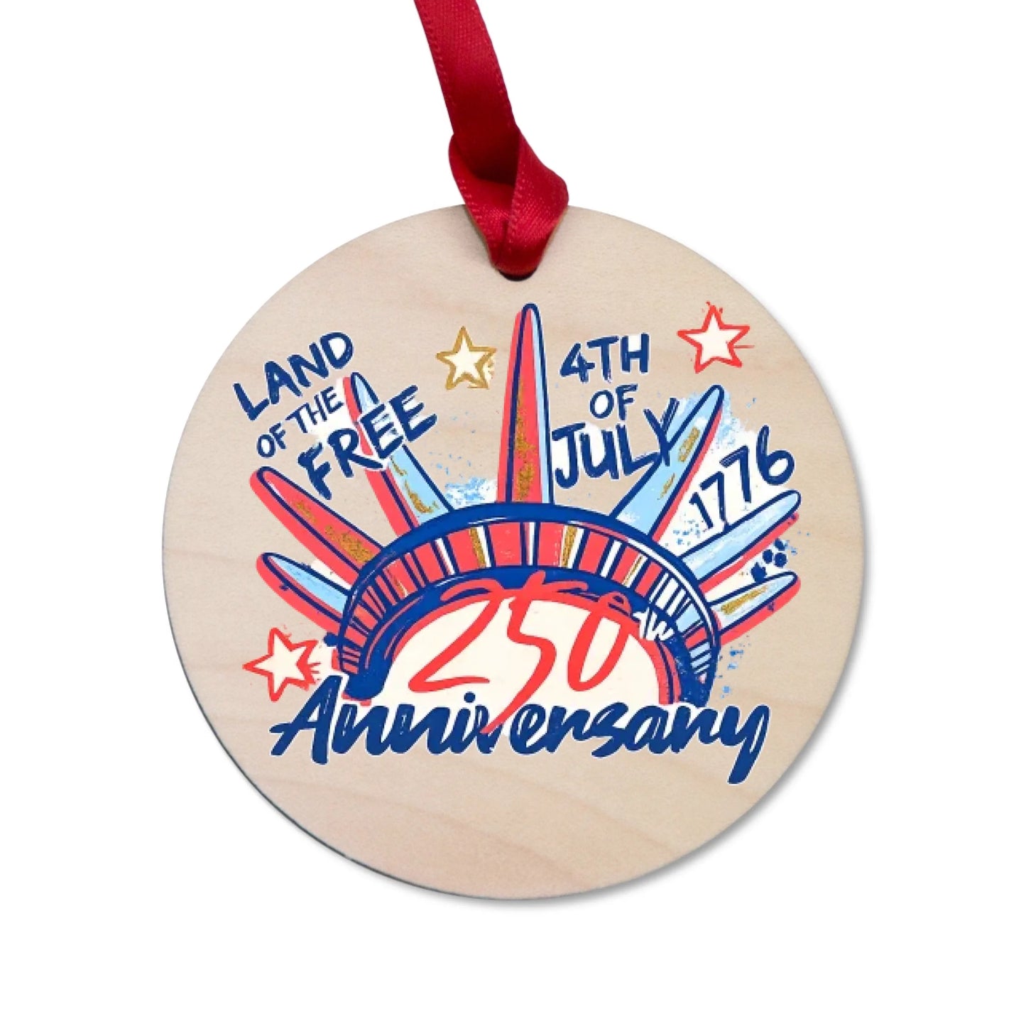 4th of July 250th Anniversary Ornament Statue of Liberty USA -SKU007
