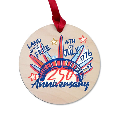 4th of July 250th Anniversary Ornament Statue of Liberty USA -SKU007