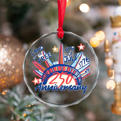 4th of July 250th Anniversary Ornament Statue of Liberty USA -SKU007