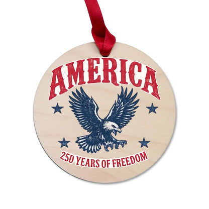 America 250 Years of Freedom Ornament Patriotic Bald Eagle - SKU012