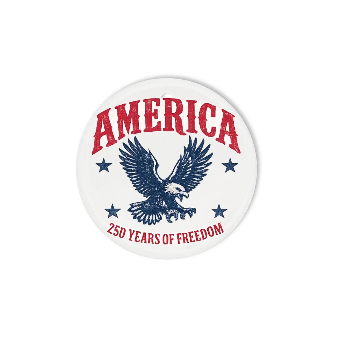 America 250 Years of Freedom Ornament Patriotic Bald Eagle - SKU012