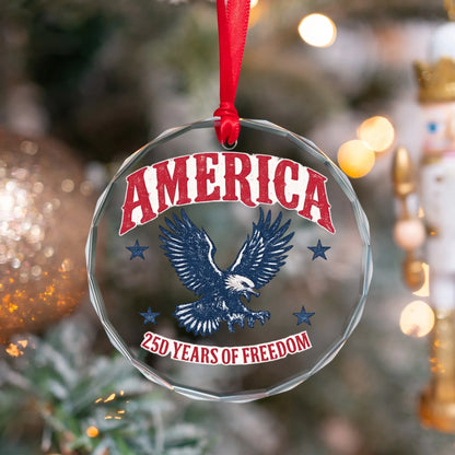 America 250 Years of Freedom Ornament Patriotic Bald Eagle - SKU012