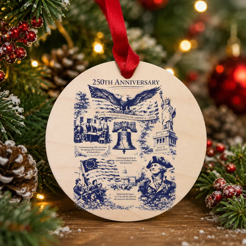 USA 250th Anniversary Vintage Ornament Liberty Bell Washington - SKU010