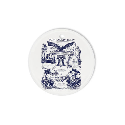 USA 250th Anniversary Vintage Ornament Liberty Bell Washington - SKU010
