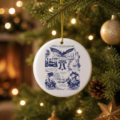USA 250th Anniversary Vintage Ornament Liberty Bell Washington - SKU010