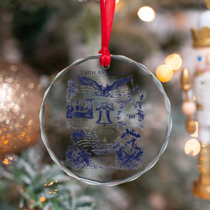 USA 250th Anniversary Vintage Ornament Liberty Bell Washington - SKU010