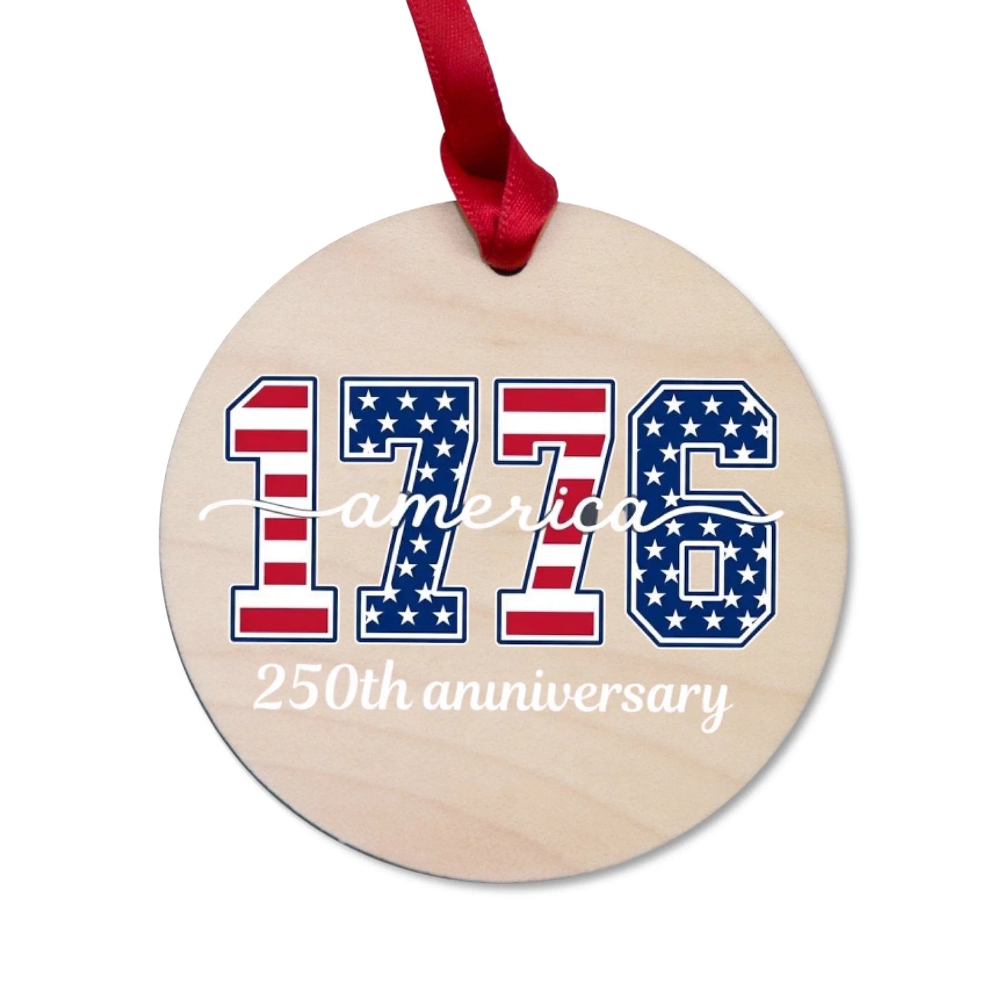 1776 America 250th Anniversary Ornament Patriotic Stars Decor - SKU008