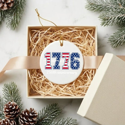 1776 America 250th Anniversary Ornament Patriotic Stars Decor - SKU008