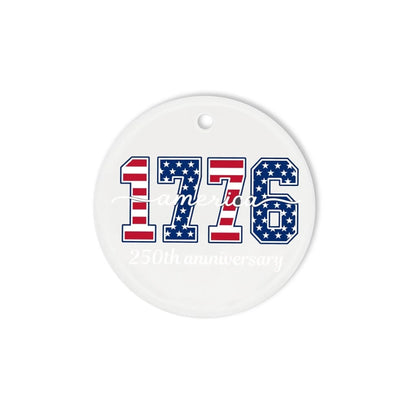 1776 America 250th Anniversary Ornament Patriotic Stars Decor - SKU008