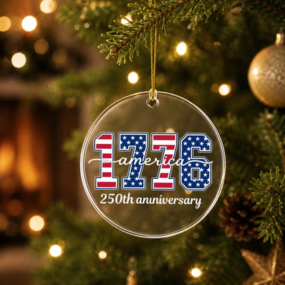 1776 America 250th Anniversary Ornament Patriotic Stars Decor - SKU008