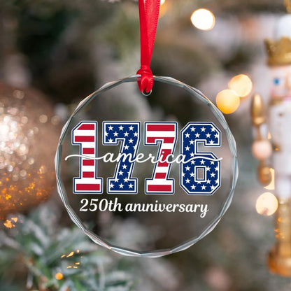 1776 America 250th Anniversary Ornament Patriotic Stars Decor - SKU008