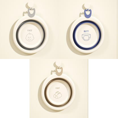 3-Piece Baby Foldable Wash Basin Set – Face, Foot & Bottom Care