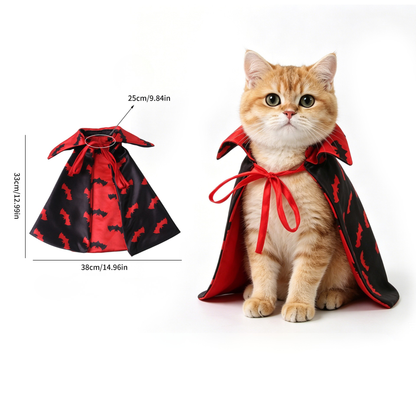Halloween Pet Costumes Cat Pumpkin Cape Wizard Hat Set Dog Pet Supplies