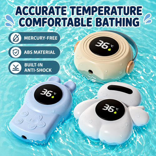 Baby Bath Thermometer – Digital Floating Water Temperature Monitor with 3-Color Alert