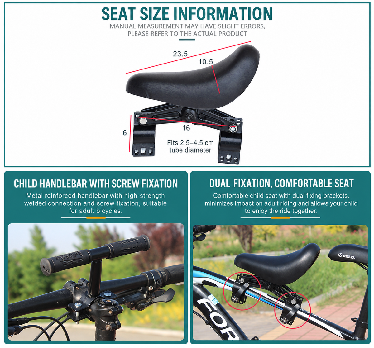 Bicycle Kidsren's Seat, Outdoor Family Seat, Mountain Bike Seat, Kidsren's Bicycle Seat