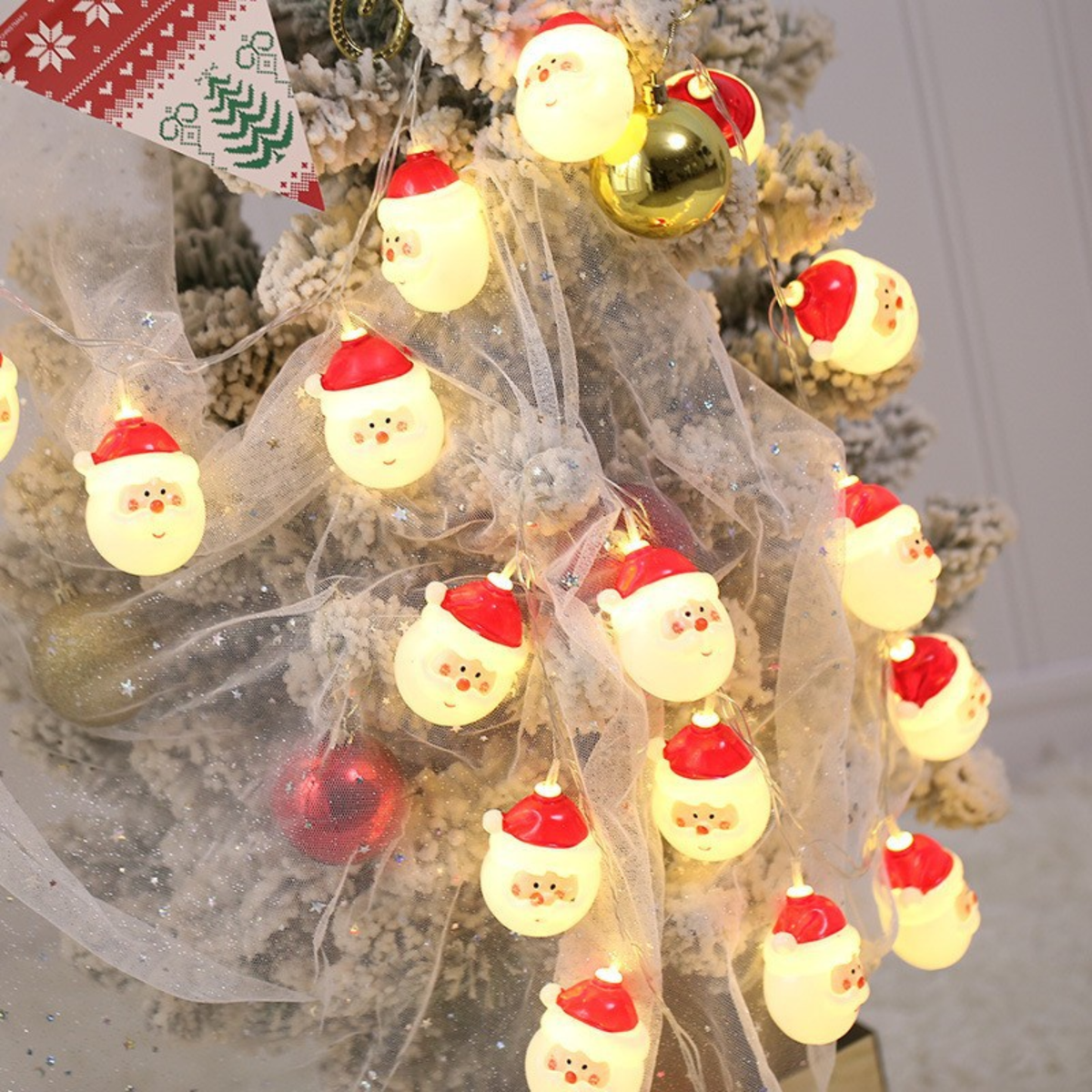 Santa Lighting Led Small Light String Lights Christmas Lights Iron Christmas Decorative Lights Christmas Tree Led Lights String