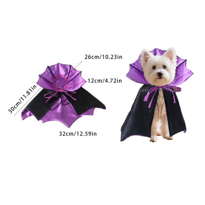 Halloween Pet Costumes Cat Pumpkin Cape Wizard Hat Set Dog Pet Supplies