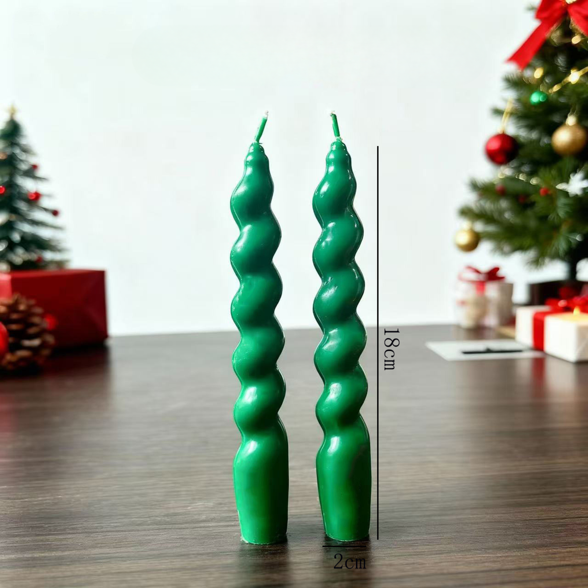 Christmas Ornaments, Decorative Threaded Long-Stem Candles, Niche High-End Ambiance Candles for Weddings, Hotels, and Parties