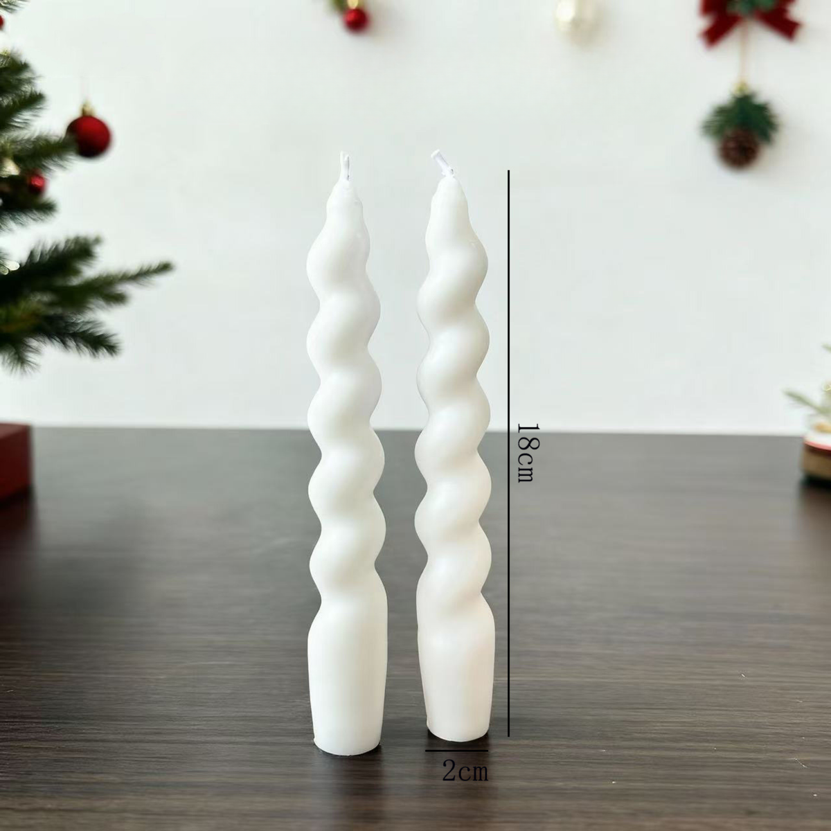 Christmas Ornaments, Decorative Threaded Long-Stem Candles, Niche High-End Ambiance Candles for Weddings, Hotels, and Parties