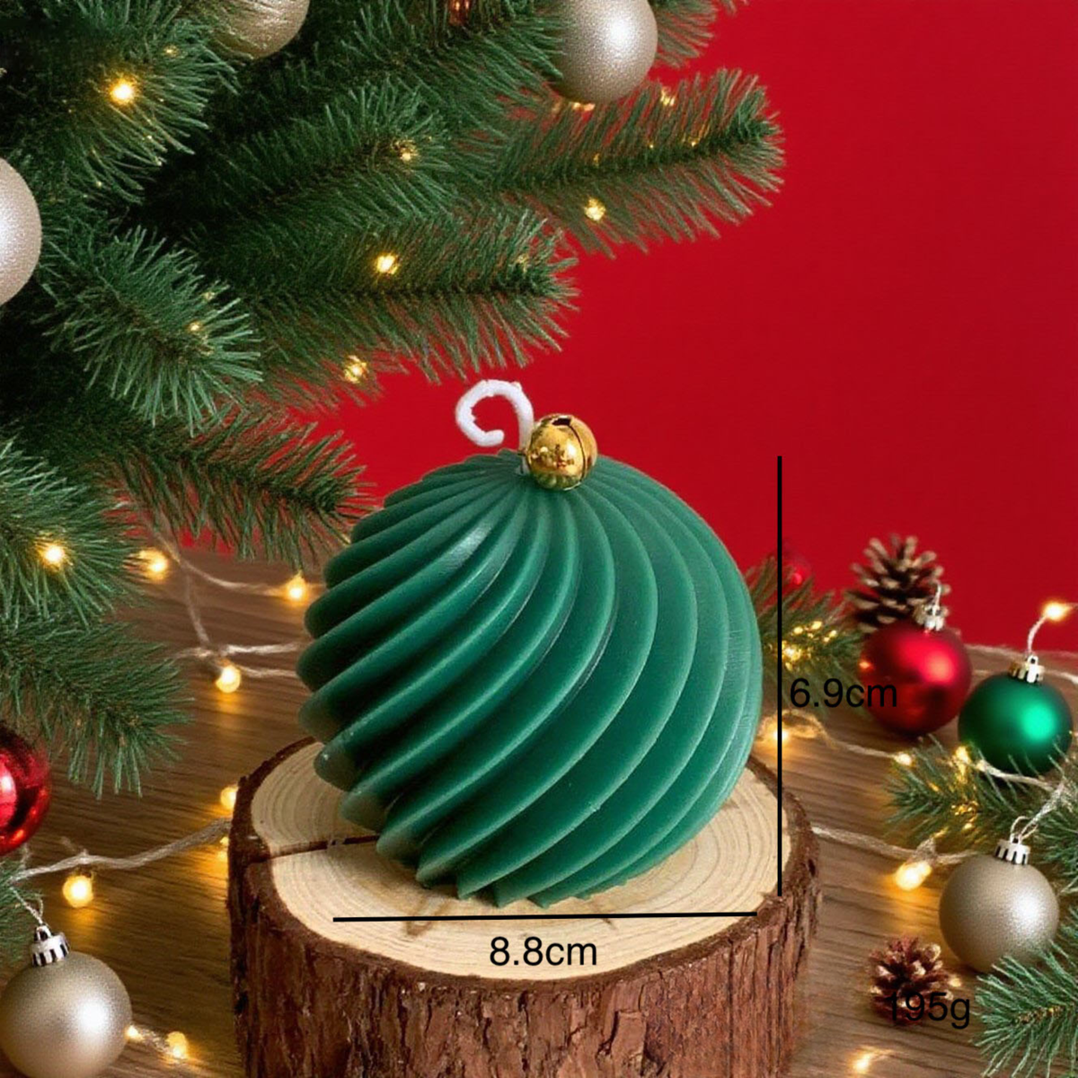 Christmas Decorative Ball Scented Candle Window Wedding Decoration Christmas Ball Christmas Tree Pendant Home Decoration Candle