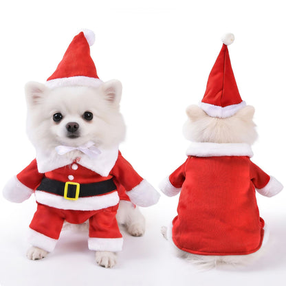 Pet Christmas Clothes Dog Teddy Autumn Winter Cape Cat Cape Clothes Birthday Party Decoration Costume Dog