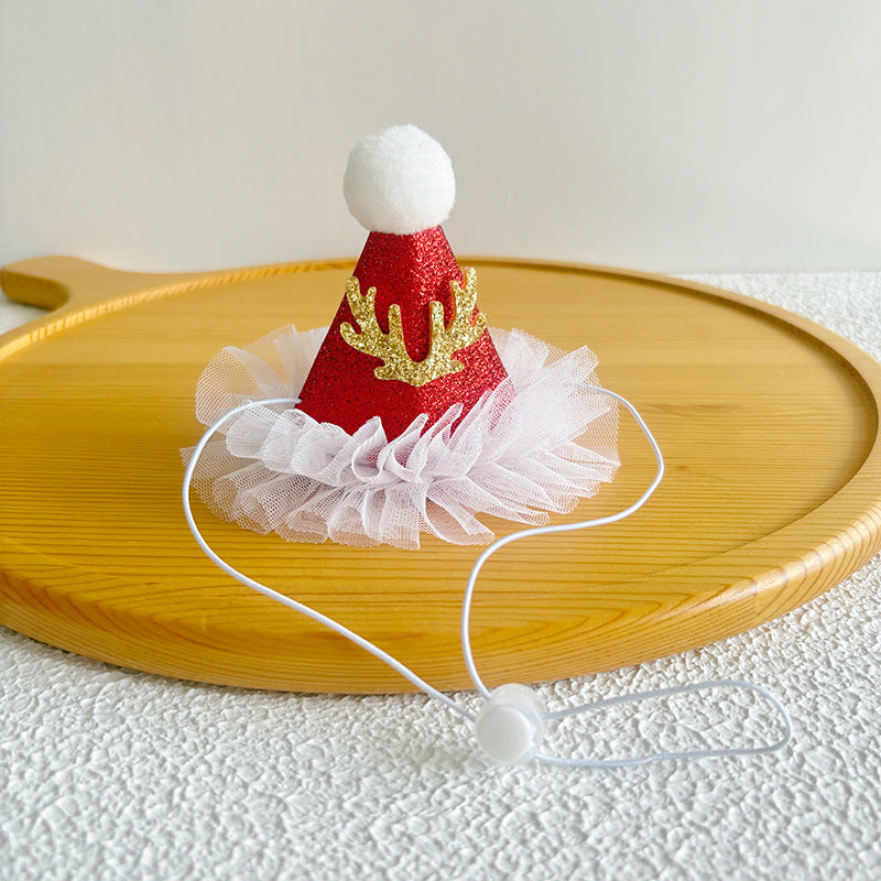 Pet Christmas Hats for Cats and Dogs, Headgear and Woolen Accessories
