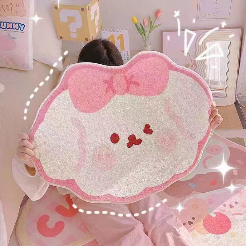 Cute Cat Bedroom Bedside Blanket Bathroom Bathroom Kitchen Waterproof Non-Slip Quick-Drying Foot Mat Imitation Cashmere Floor Mat