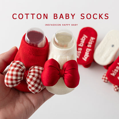 Newborn Infant Girl Baby Combed Cotton Spring and Autumn Summer Socks
