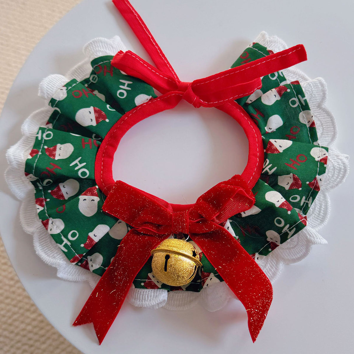 Christmas Cat Scarf, Dog Scarf, Saliva Towel, Small Size Dogs Pet Wool Collar, Hand-Knitted Accessories