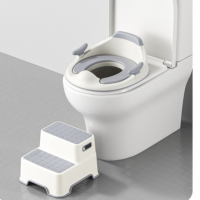 Toddler Potty Training Seat with Step Stool – Soft Cushioned Toilet Seat, Splash Guard & Non-Slip Kids Bathroom Set