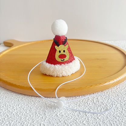 Pet Christmas Hats for Cats and Dogs, Headgear and Woolen Accessories