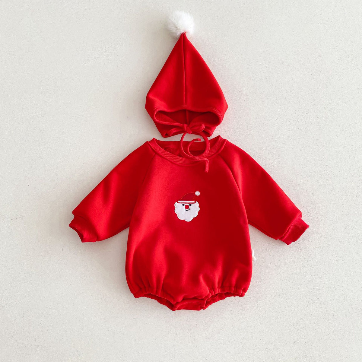 Baby Christmas Outfit for Autumn and Winter, Infant and Toddler One-Piece Fleece-Lined Thickened Romper for Warmth