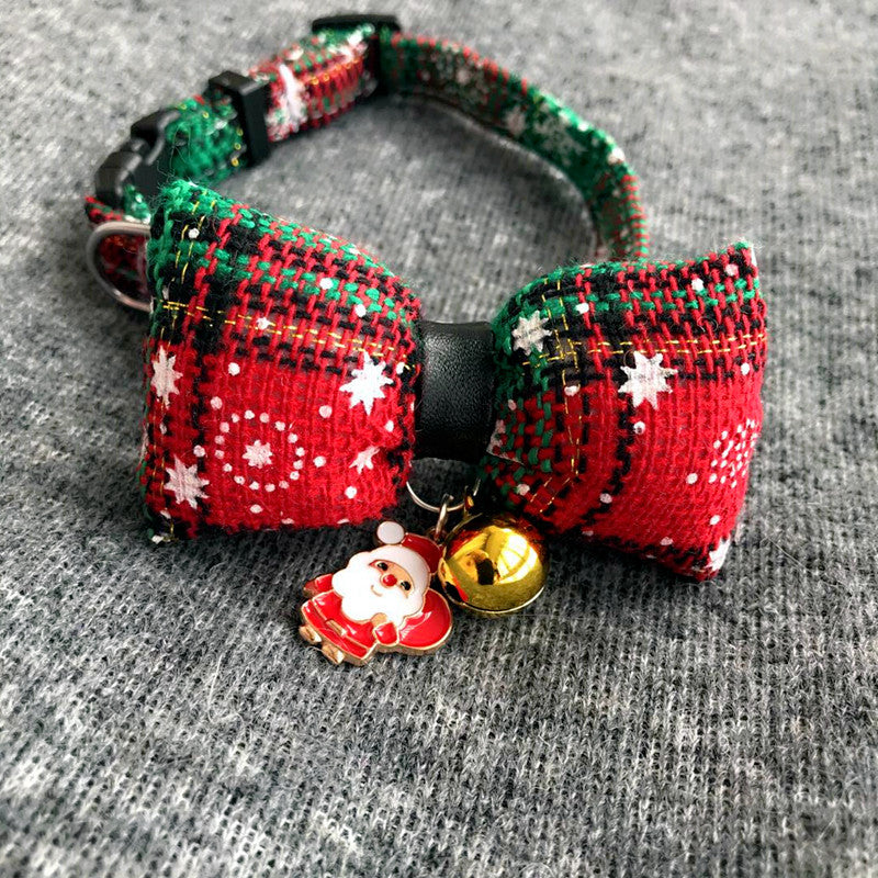 Pet Christmas Bow Tie Christmas Bib Saliva Towel Christmas Scarf Christmas Series Triangle Towel Christmas Bell Jewelry