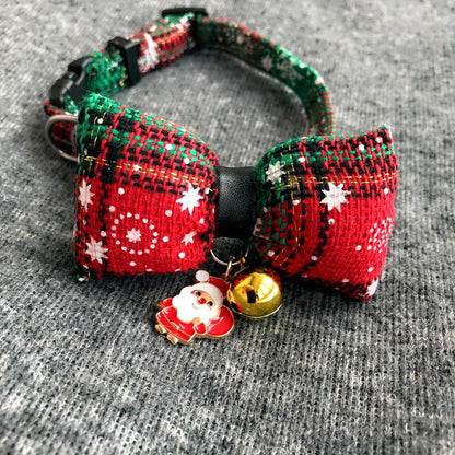 Pet Christmas Bow Tie Christmas Bib Saliva Towel Christmas Scarf Christmas Series Triangle Towel Christmas Bell Jewelry