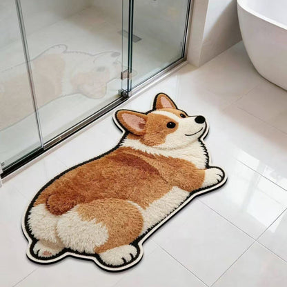 3D Dog Doormat, Funny Puppy Entrance Mat, Cute Animal Door Mat for Bedroom Bathroom & Home Decor