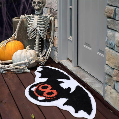 Halloween Alien-Shaped Faux Cashmere Floor Mat, Happy Halloween Funny Gift Home Decor