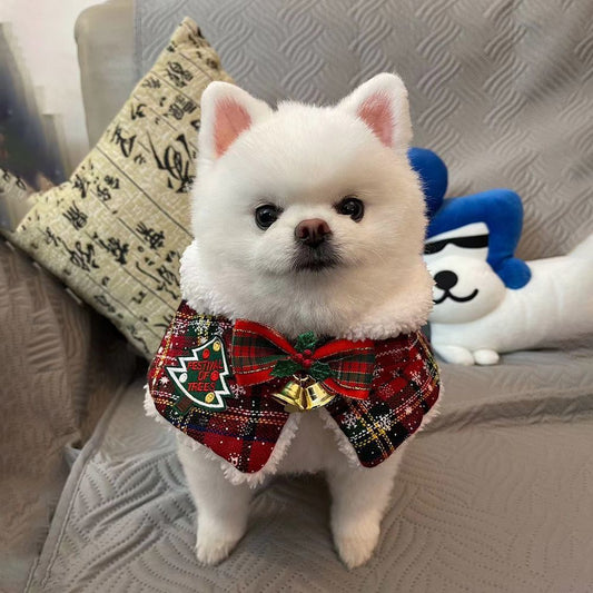 Cat Christmas Cape Dog New Year Shawl Pet Neck Scarf British Shorthair Spring Festival Autumn Winter Clothes Warm