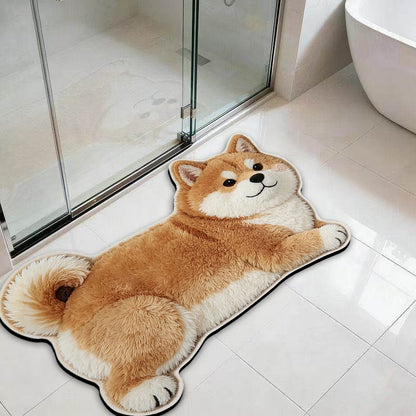 Diatom Mud Cute Pet-Themed Diatomaceous Earth Mat for Bathroom